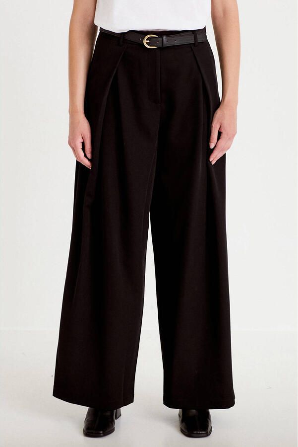Cache bootcut casual broek zwart