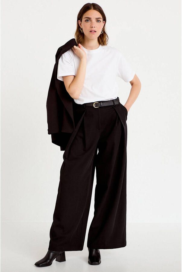 Cache bootcut casual broek zwart - Foto 2
