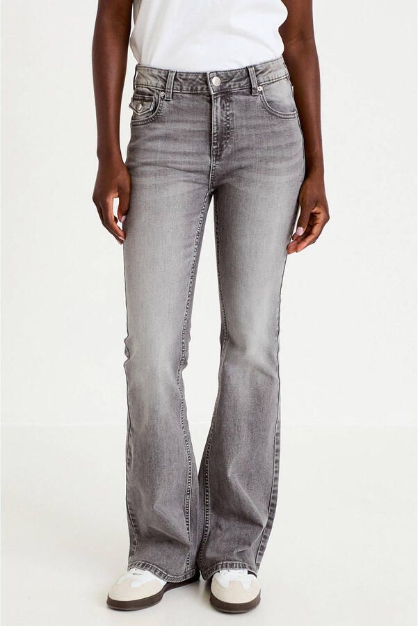 Cache bootcut jeans grijs