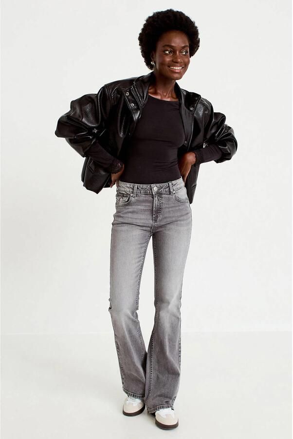 Cache bootcut jeans grijs - Foto 2
