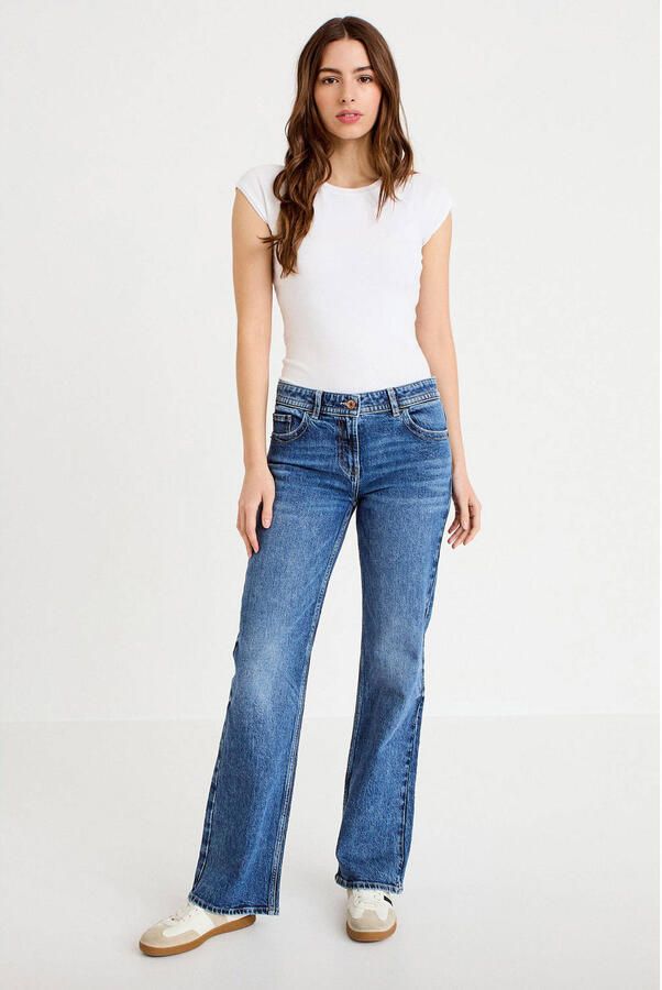 Cache bootcut jeans medium blue denim - Foto 2