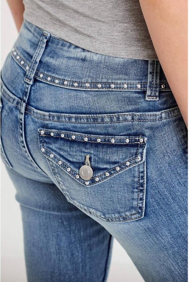 Cache bootcut jeans met studs mediumblauw - Foto 2