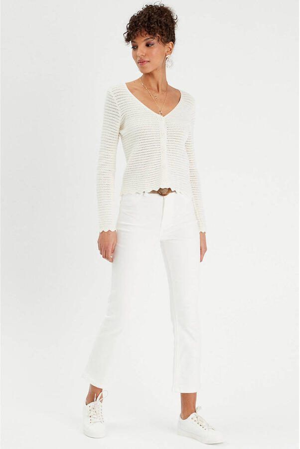 Cache bootcut jeans wit - Foto 2