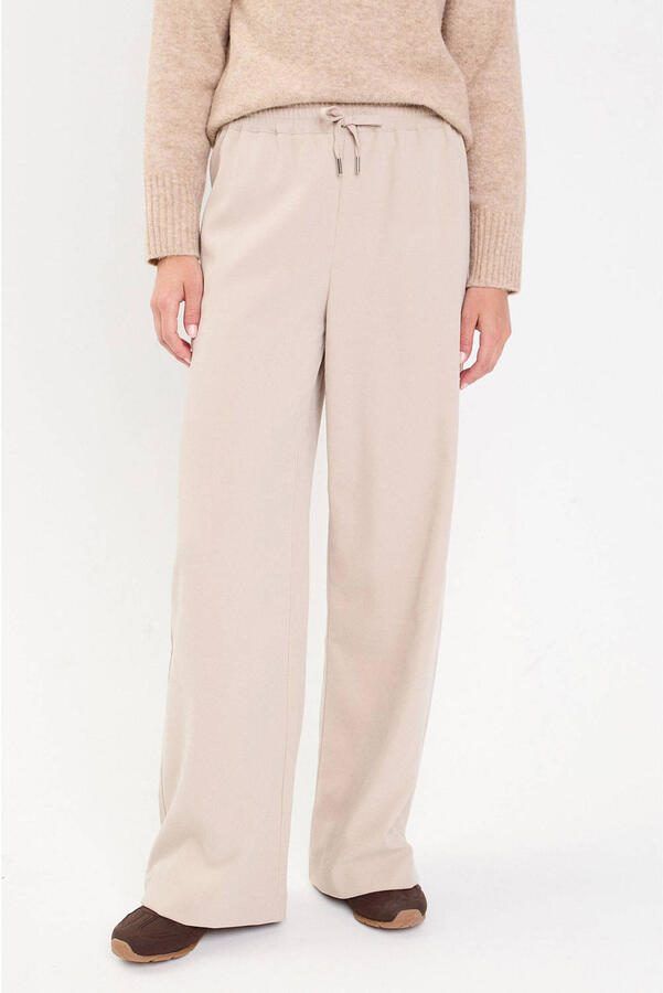 Cache bootcut regular waist casual broek beige