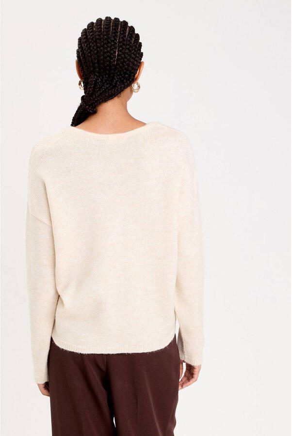 Cache cardigan gebreid beige - Foto 2