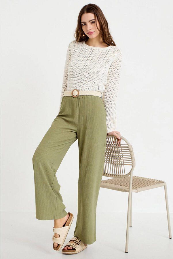 Cache casual broek kakigroen - Foto 3