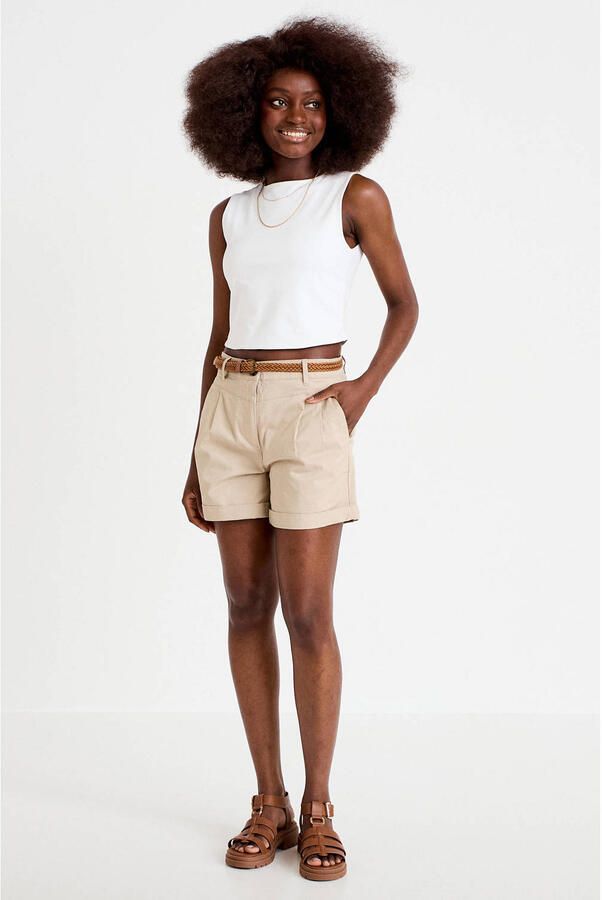 Cache casual short beige - Foto 3