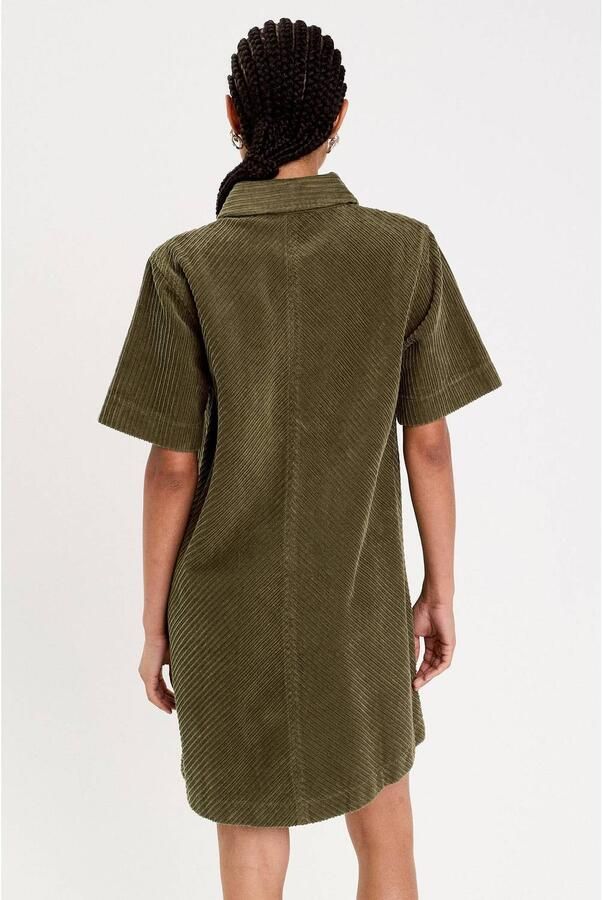 Cache corduroy korte jurk stone gray - Foto 2