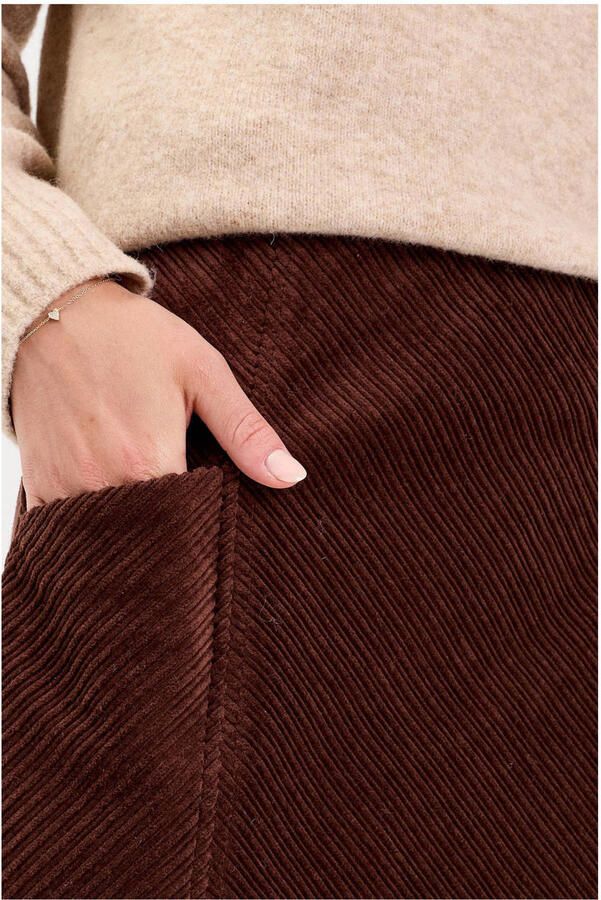 Cache corduroy mini rok donkerbruin - Foto 2