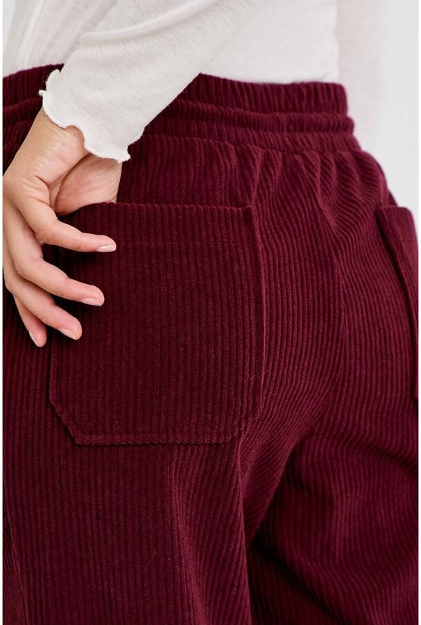 Cache corduroy straight leg casual broek donkerrood - Foto 2