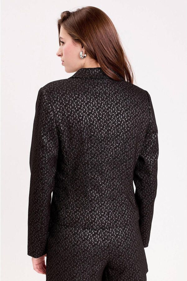 Cache cropped blazer zwart - Foto 3
