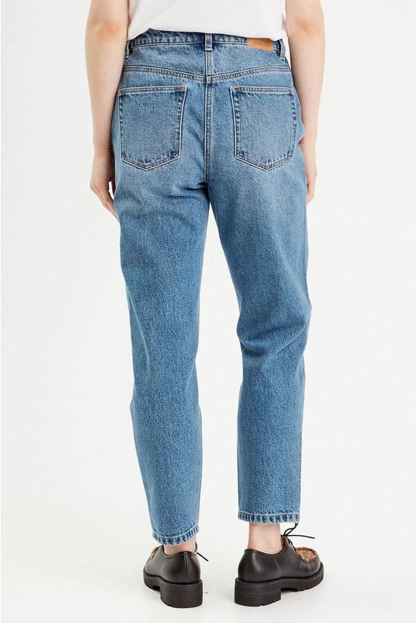 Cache cropped high waist mom jeans medium blue