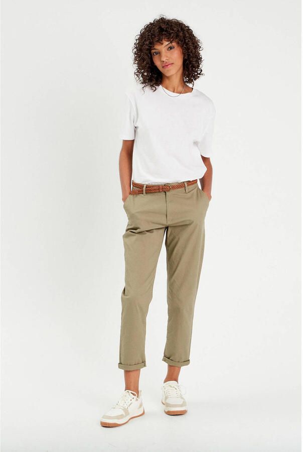 Cache cropped regular fit chino kaki