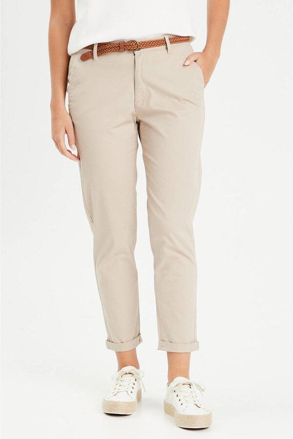 Cache cropped regular fit chino beige - Foto 3