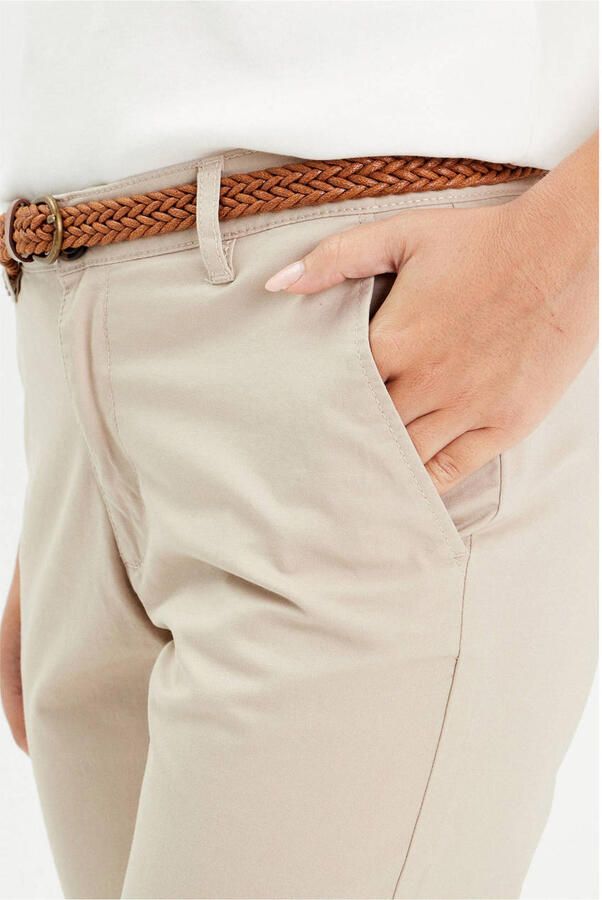 Cache cropped regular fit chino beige
