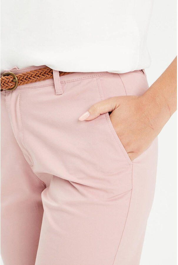 Cache cropped regular fit chino lichtroze - Foto 2