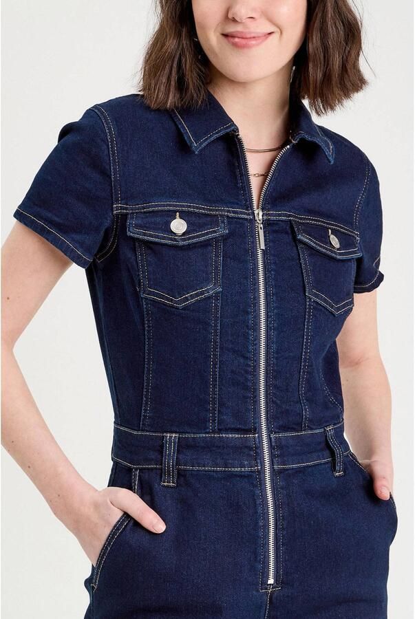 Cache denim jumpsuit dark blue