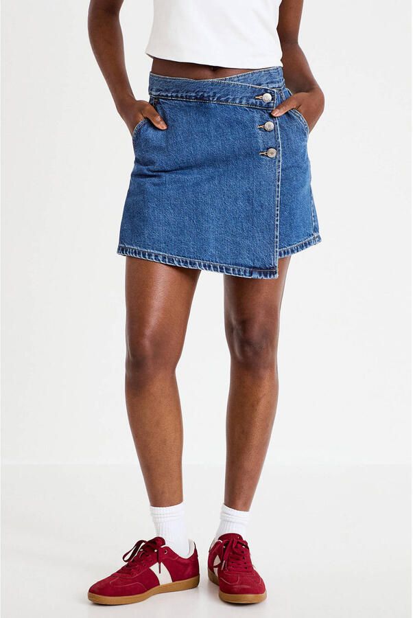 Cache denim skort medium blue