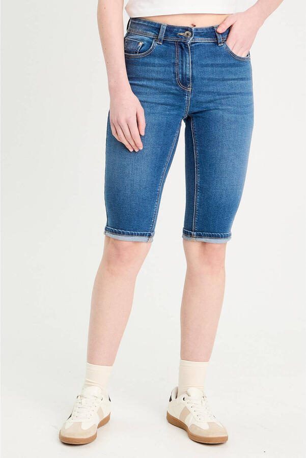 Cache denim slim regular waist short dark blue denim - Foto 2
