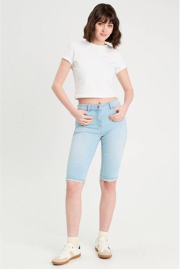 Cache denim slim regular waist short light blue denim - Foto 2