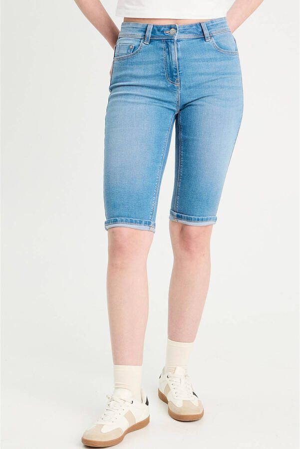 Cache denim slim regular waist short medium blue denim - Foto 3