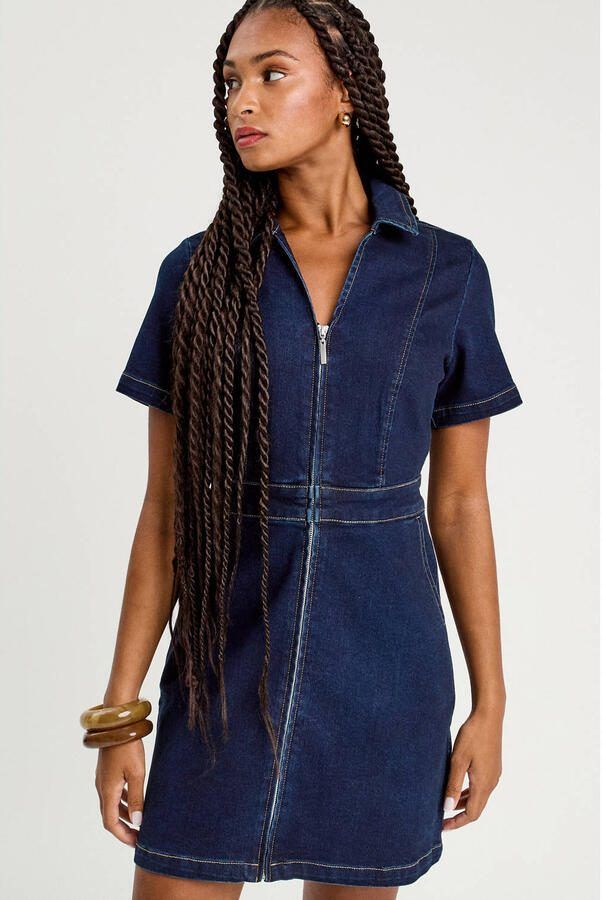 Cache denim spijkerjurk dark blue denim