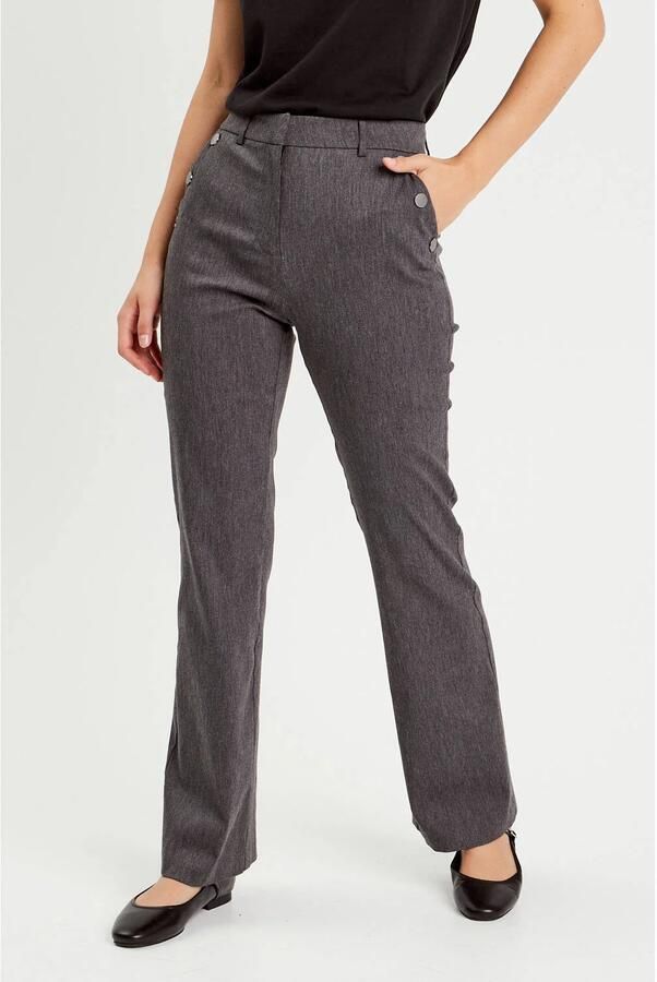 Cache flared high waist flared broek grijs