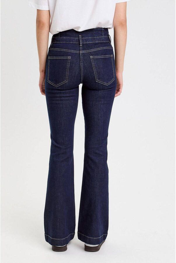 Cache flared jeans dark blue denim - Foto 3