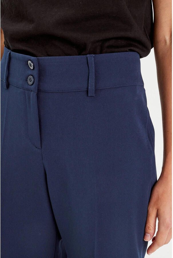 Cache flared regular waist pantalon marineblauw - Foto 2