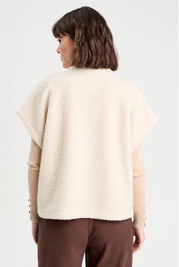 Cache fleece teddy fleecevest ecru - Foto 2