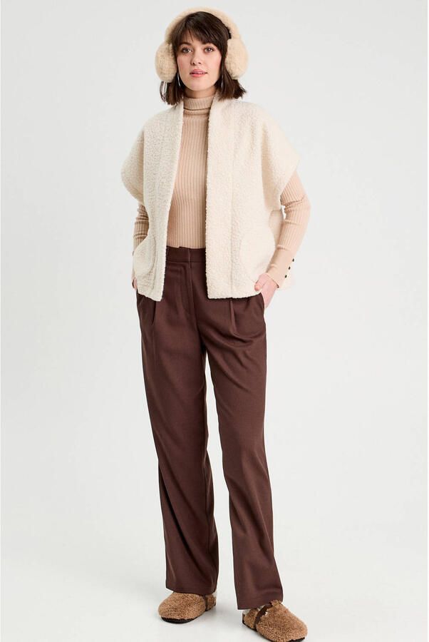 Cache fleece teddy fleecevest ecru - Foto 3