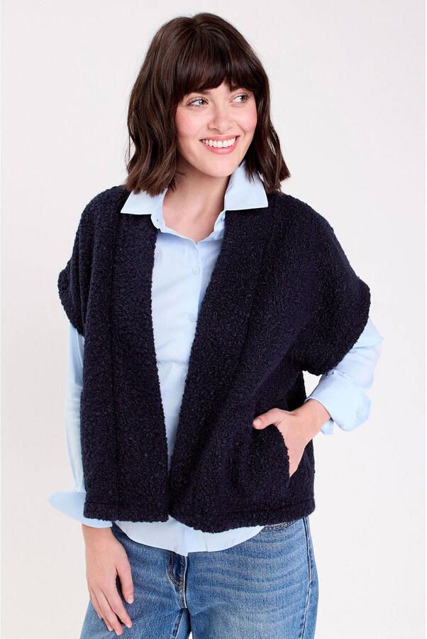 Cache fleece teddy fleecevest marineblauw - Foto 2