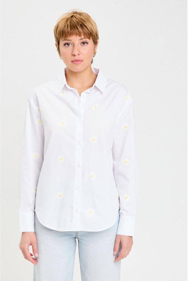 Cache gebloemde blouse wit