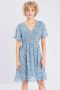 Cache gebloemde jurk blauw wit - Thumbnail 1