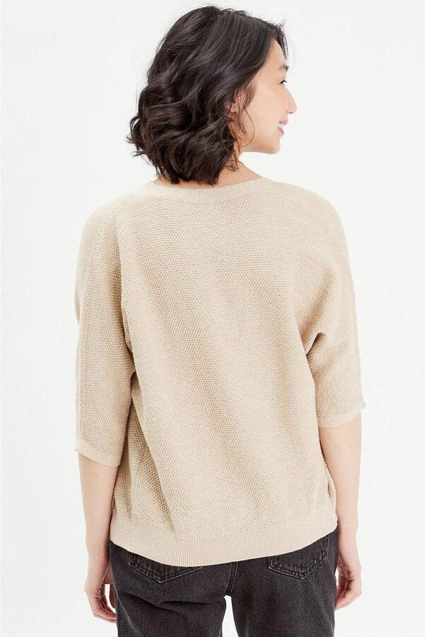 Cache gebreid vest beige - Foto 2