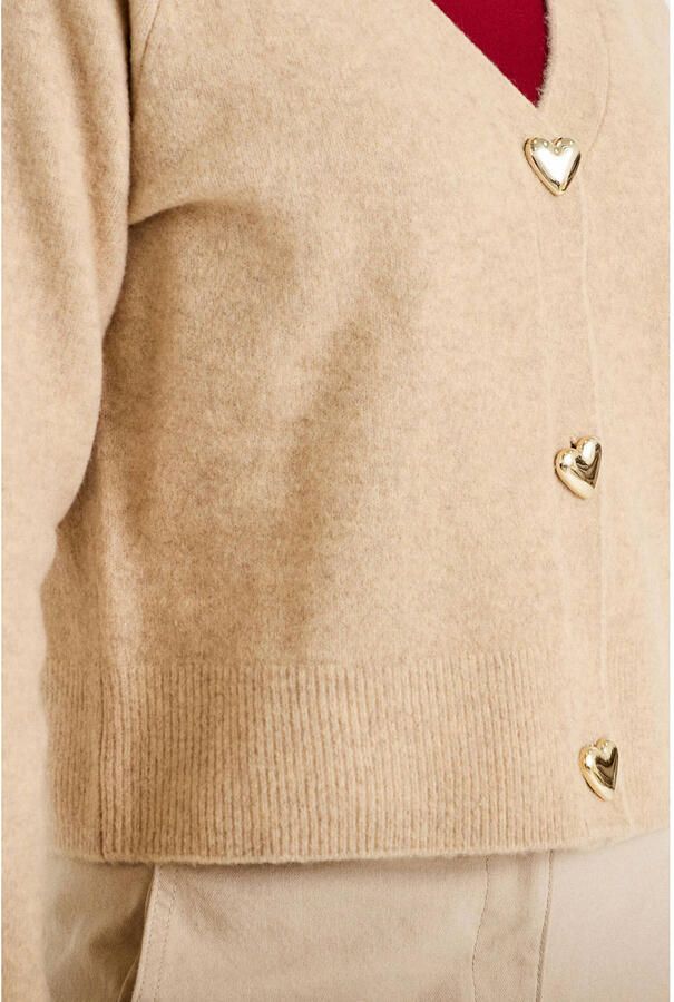 Cache gebreid vest met wol beige - Foto 2