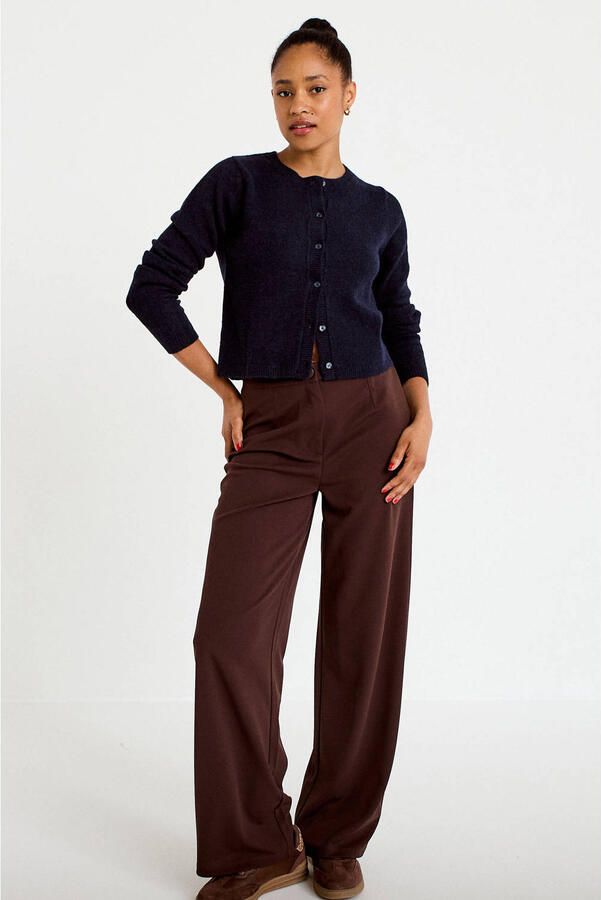Cache gebreid vest met wol marineblauw - Foto 3