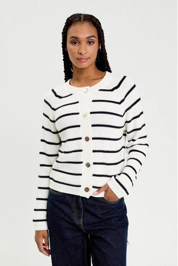 Cache gebreid vest wit - Foto 3