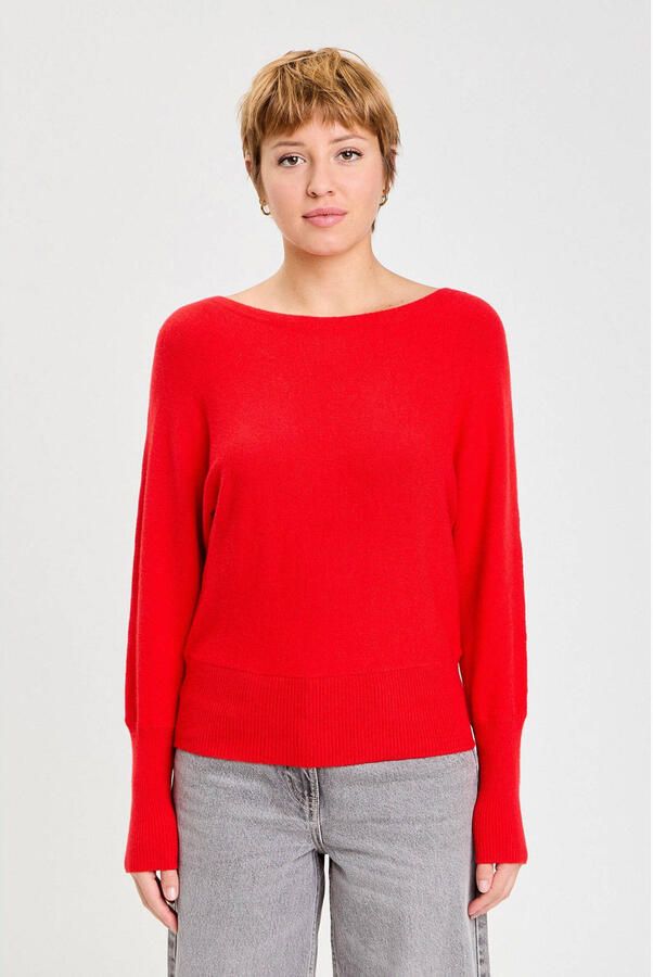 Cache gebreide trui rood