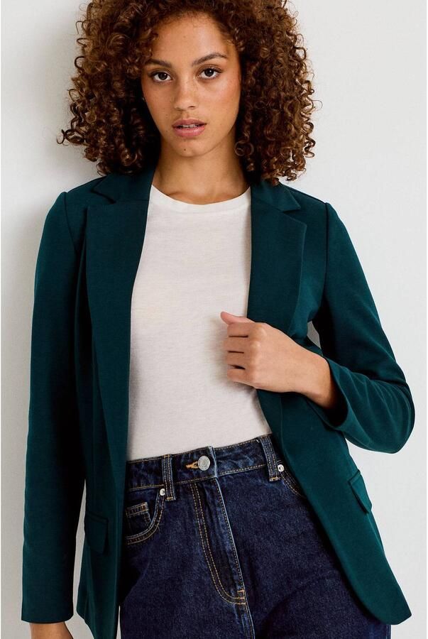 Cache getailleerde blazer donkergroen