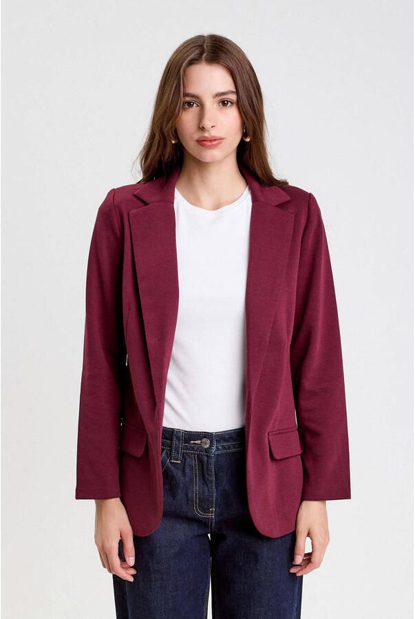 Cache getailleerde blazer donkerrood