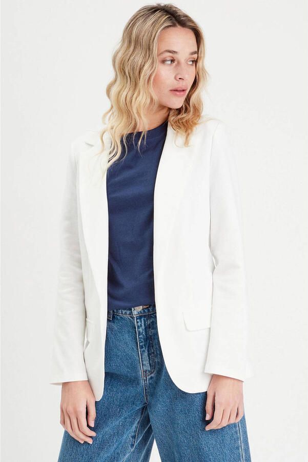 Cache getailleerde blazer ecru