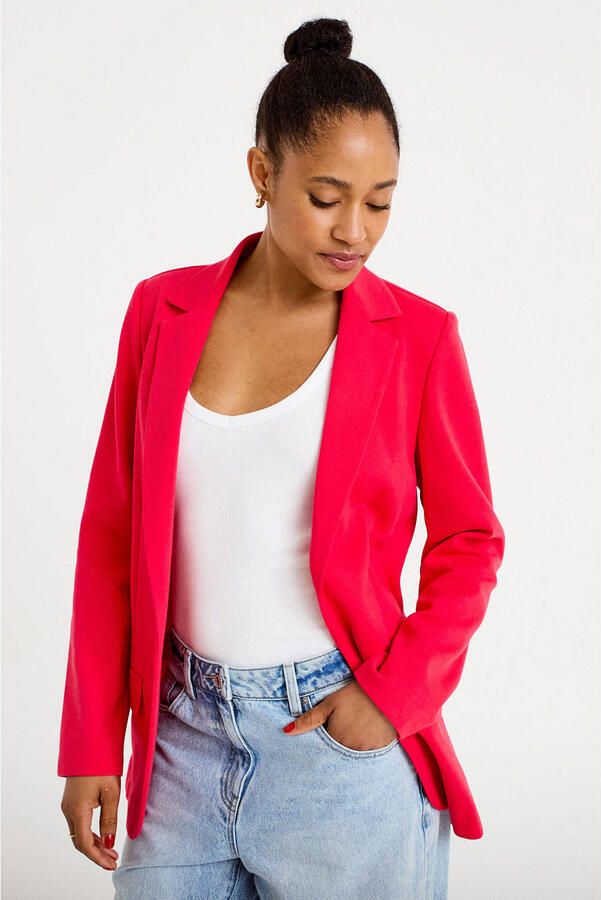 Cache getailleerde blazer rood