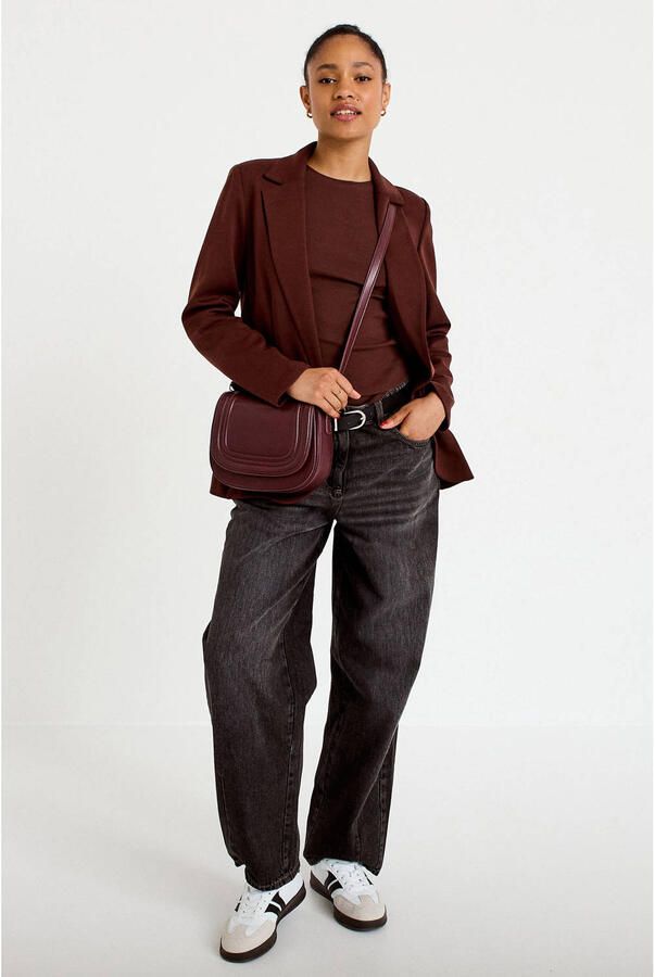 Cache getailleerde blazer roodbruin
