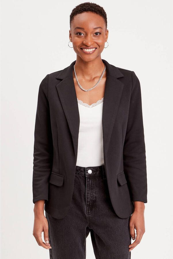 Cache getailleerde blazer zwart