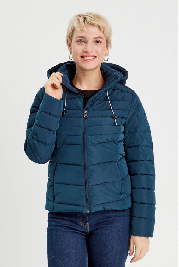 Cache gewatteerde jas blauw