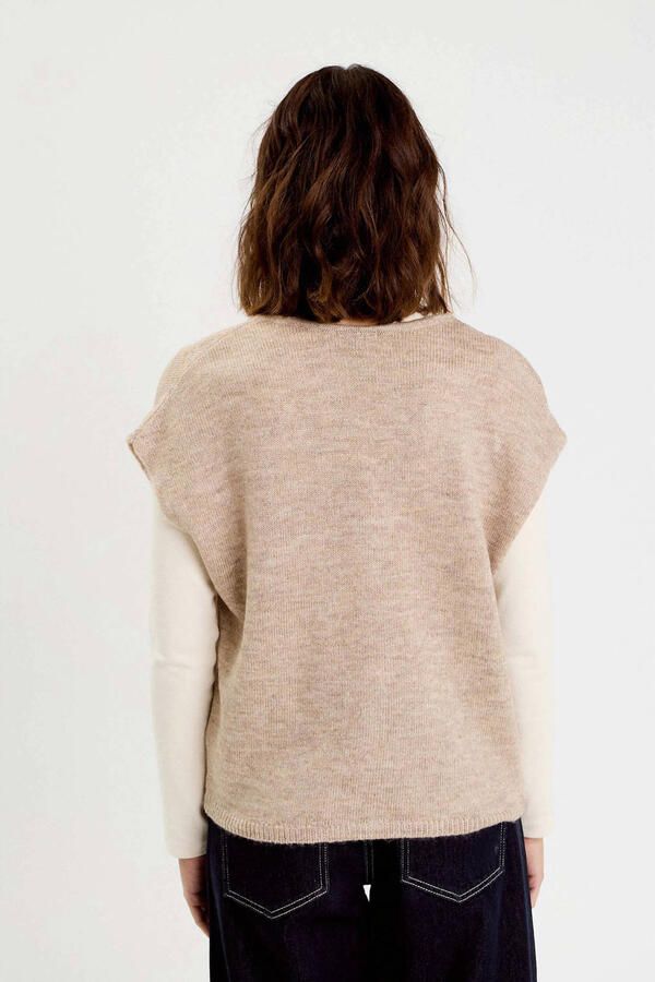 Cache gilet beige - Foto 3