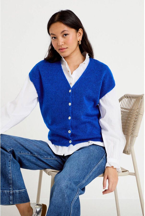 Cache gilet blauw - Foto 2