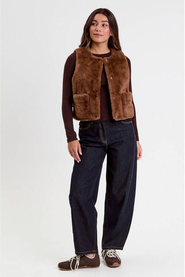 Cache gilet camel - Foto 3