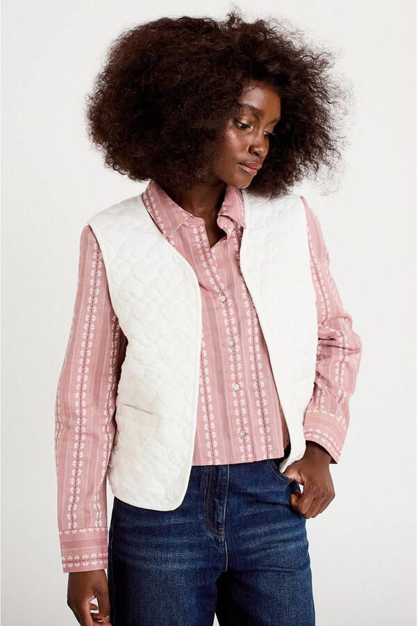 Cache gilet ecru